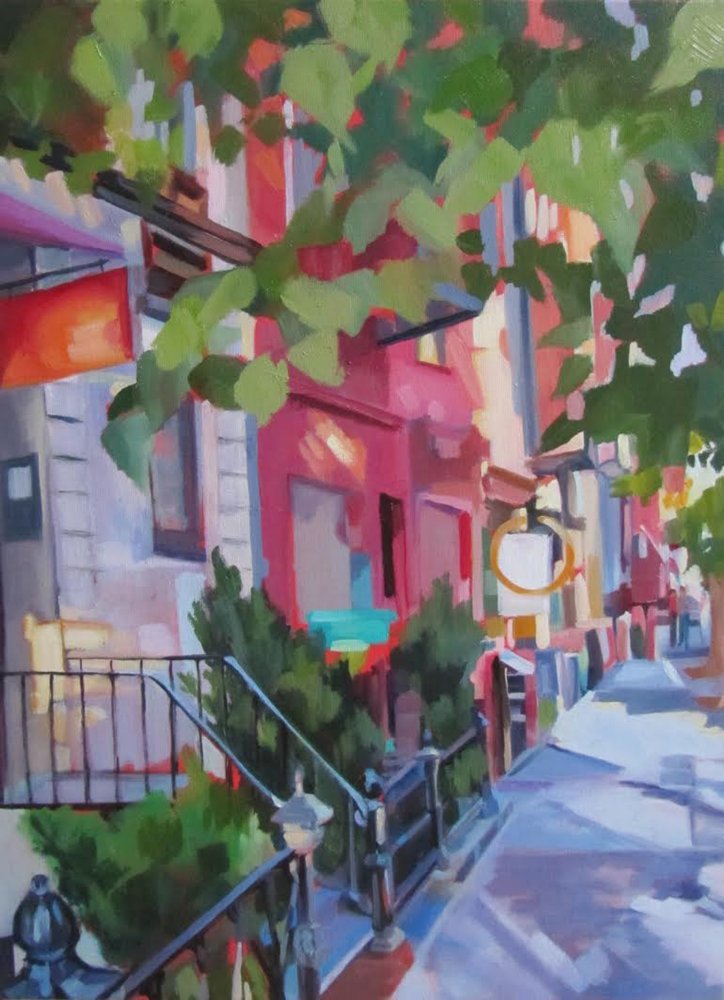 Una vivace strada cittadina da Maxine Shore