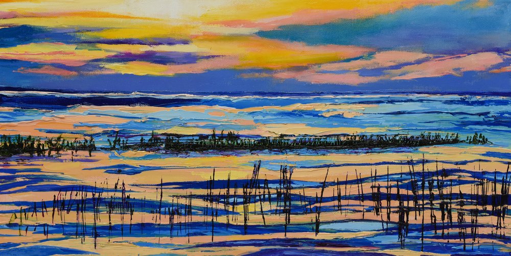Tramonto vivace sulla palude da Maxine Shore