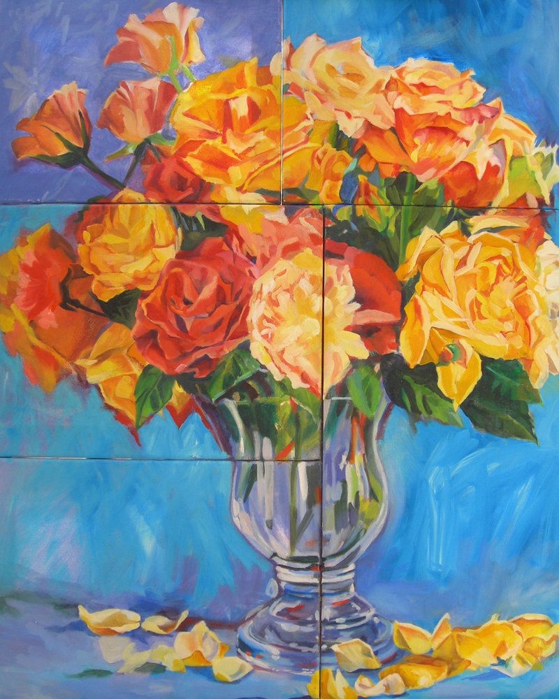 Bouquet di rose dai colori vivaci da Maxine Shore