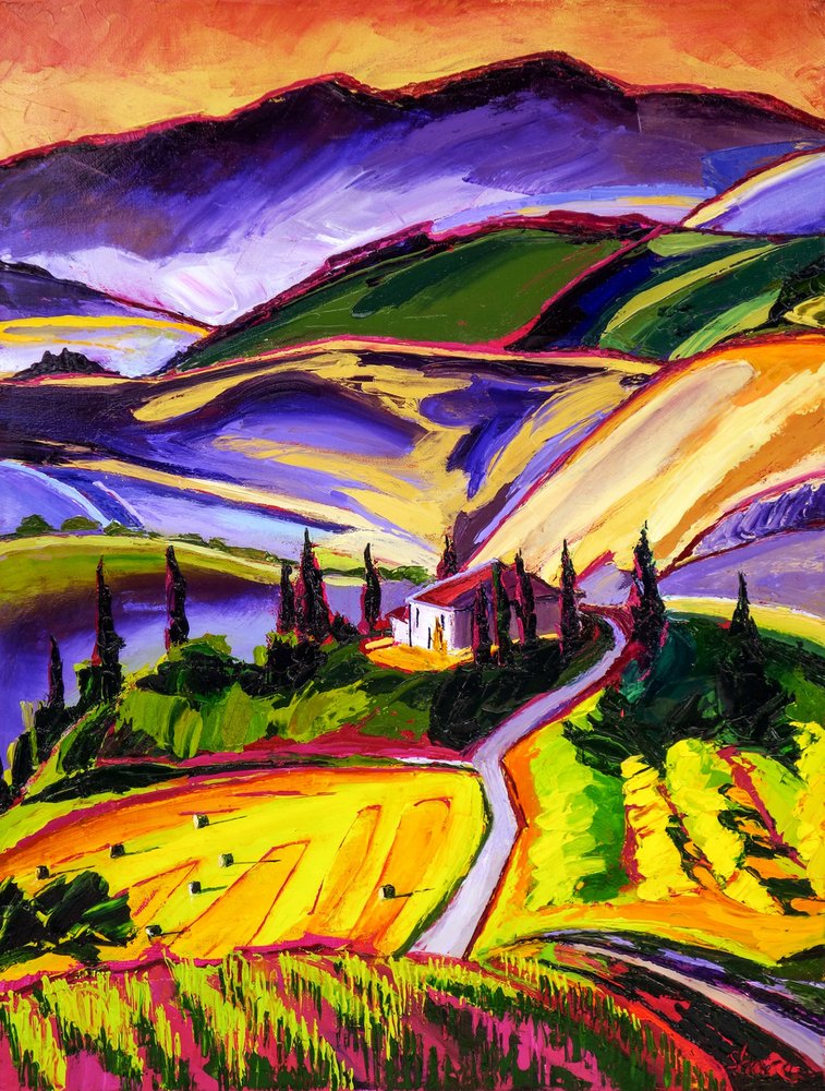 Le vivaci colline toscane da Maxine Shore