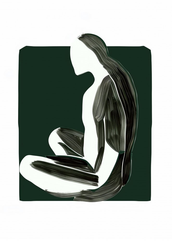 Figura seduta in silenzio da May Hilma