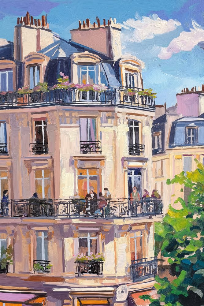 Parisian Corner Café da Melloi Art Prints