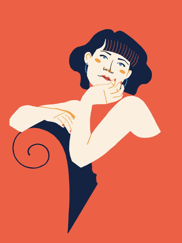 Donna assorta nei propri pensieri da Monika Gregulska