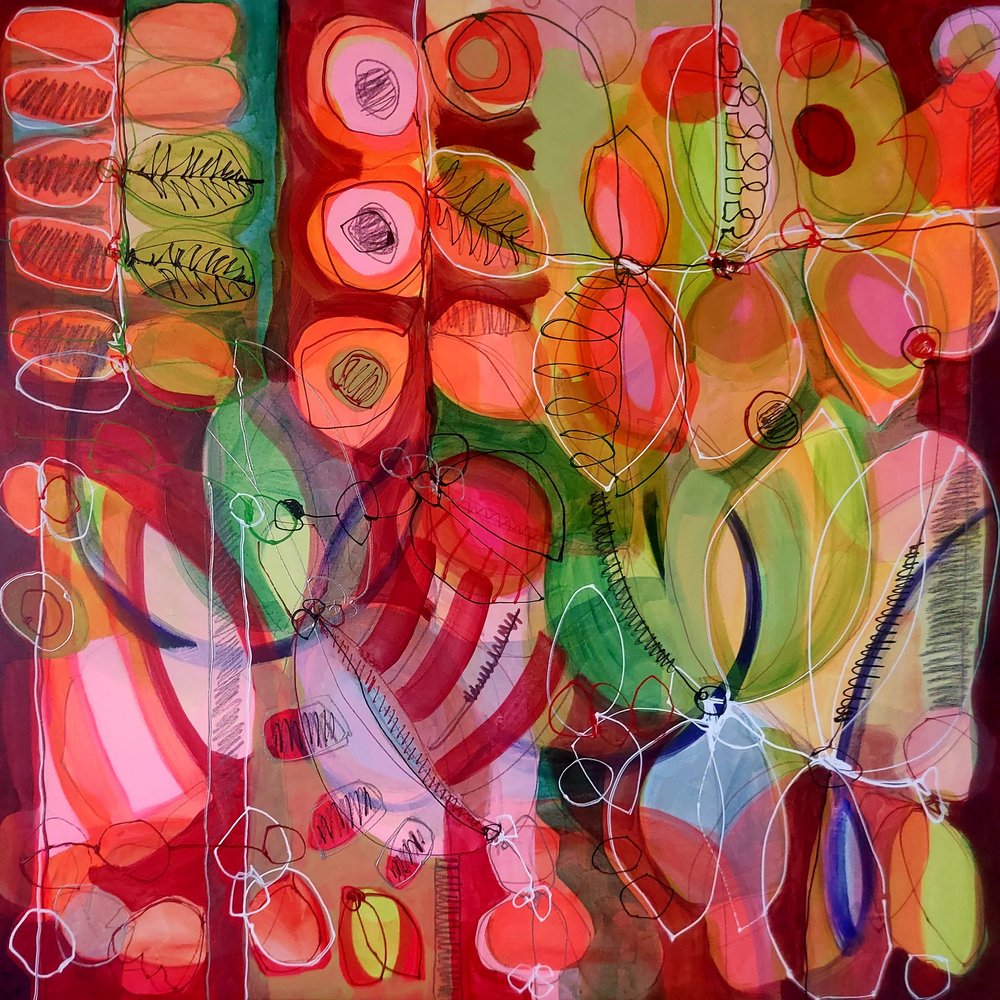 Motivi botanici astratti e colorati da Monika Riethmueller