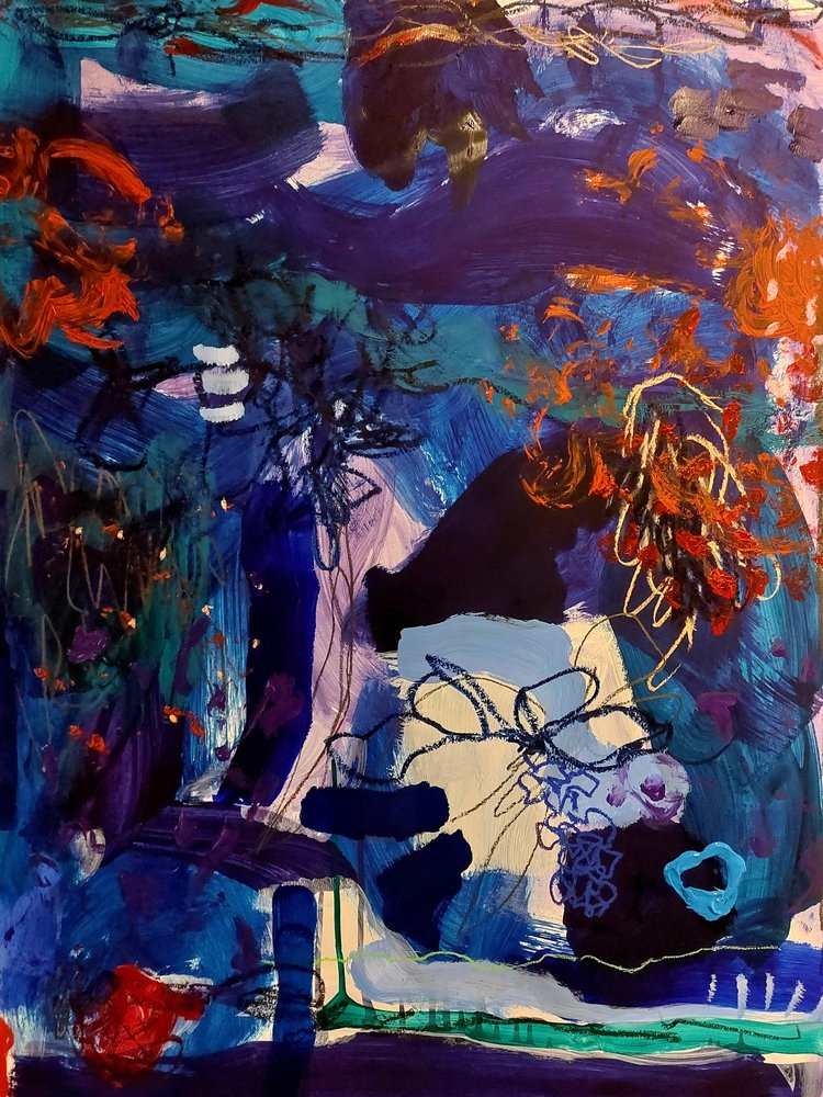 Blu dinamico Arancione da Monika Riethmueller