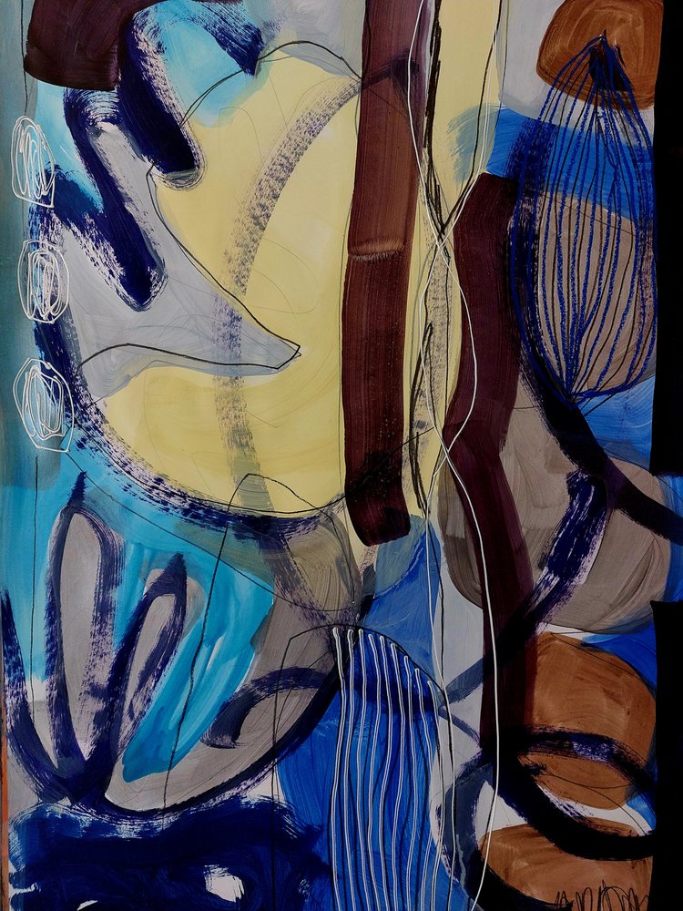 Astrazione in blu fluido da Monika Riethmueller