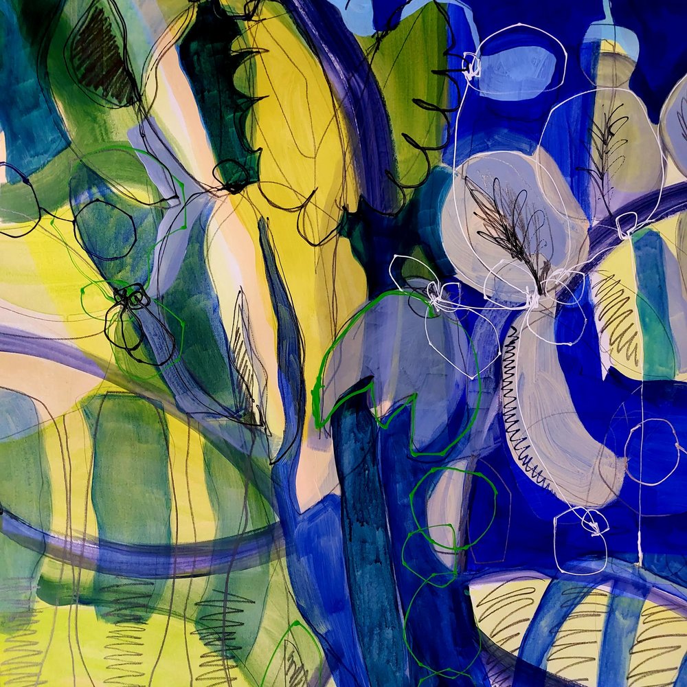 Fiori astratti dai colori vivaci da Monika Riethmueller