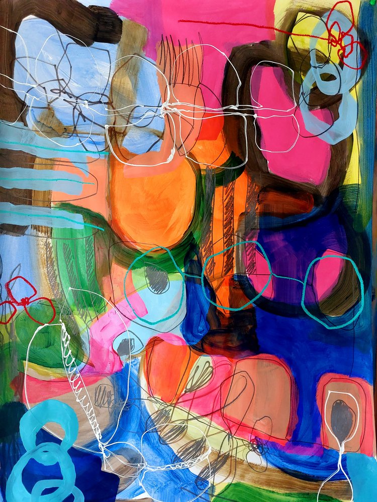 Forme astratte dai colori vivaci da Monika Riethmueller