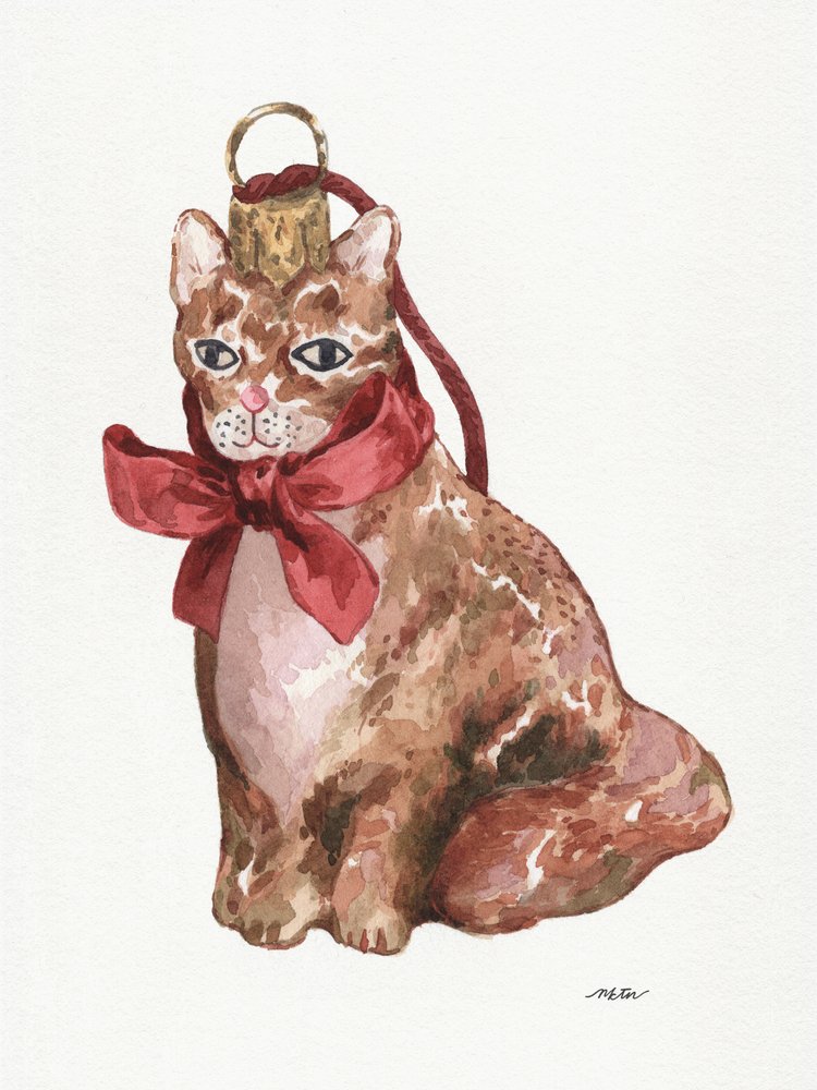 Grazioso ornamento a forma di gatto da NKTN