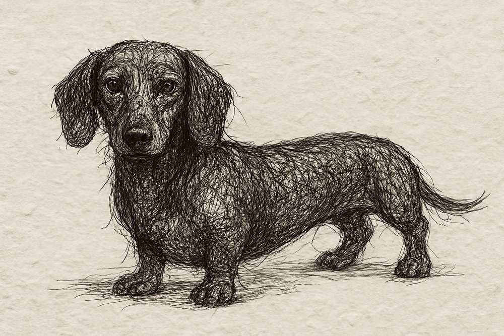 Disegno di un bassotto attento da Natalie Bruns