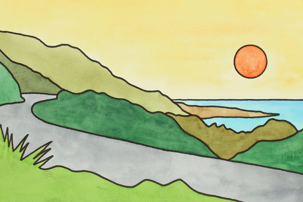Tramonto sulla strada costiera da Natalie Bruns