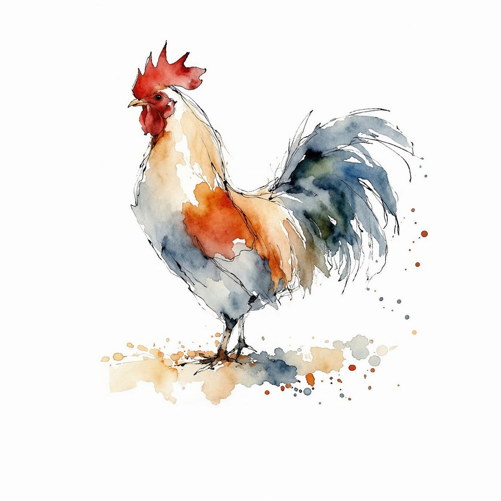 Gallo colorato della fattoria da Natalie Bruns