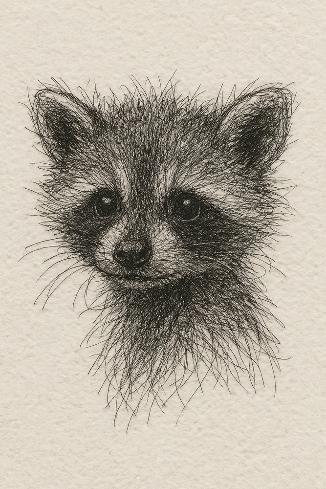 Un cucciolo di procione curioso da Natalie Bruns