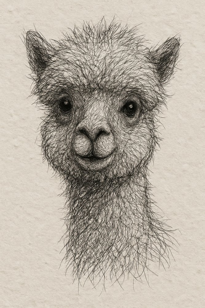 Simpatico cucciolo di alpaca da Natalie Bruns
