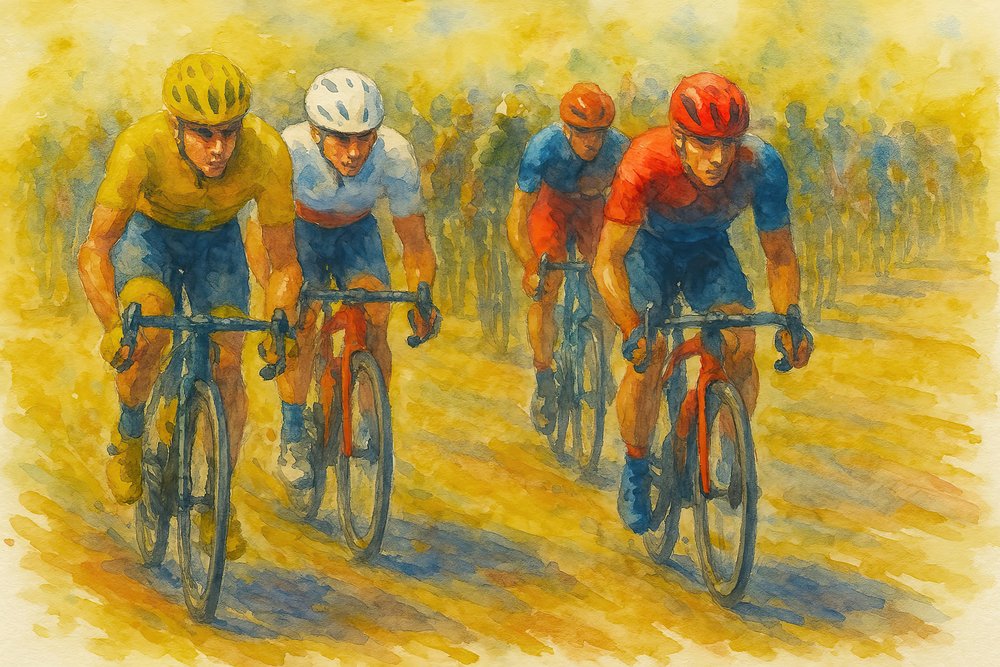 Azione durante una gara ciclistica da Natalie Bruns