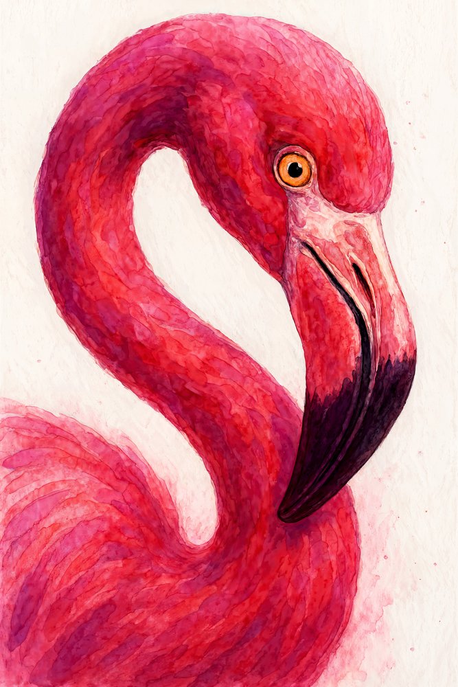 Elegante fenicottero rosa da Natalie Bruns