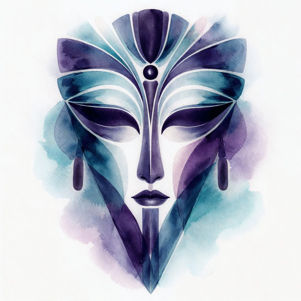 Maschera astratta ed enigmatica da Natalie Bruns