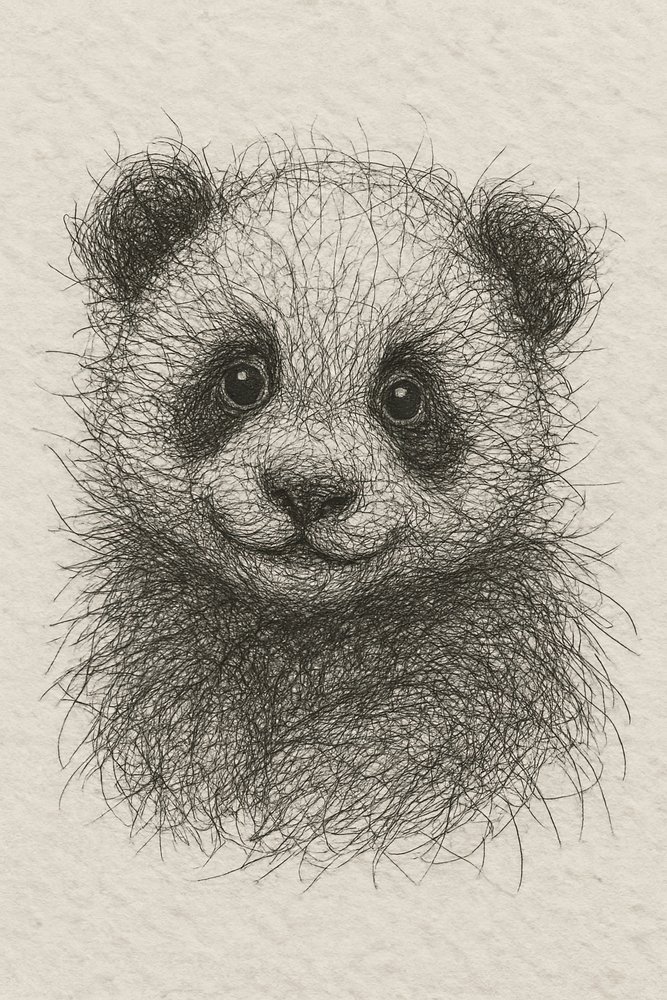 Cucciolo di panda soffice da Natalie Bruns