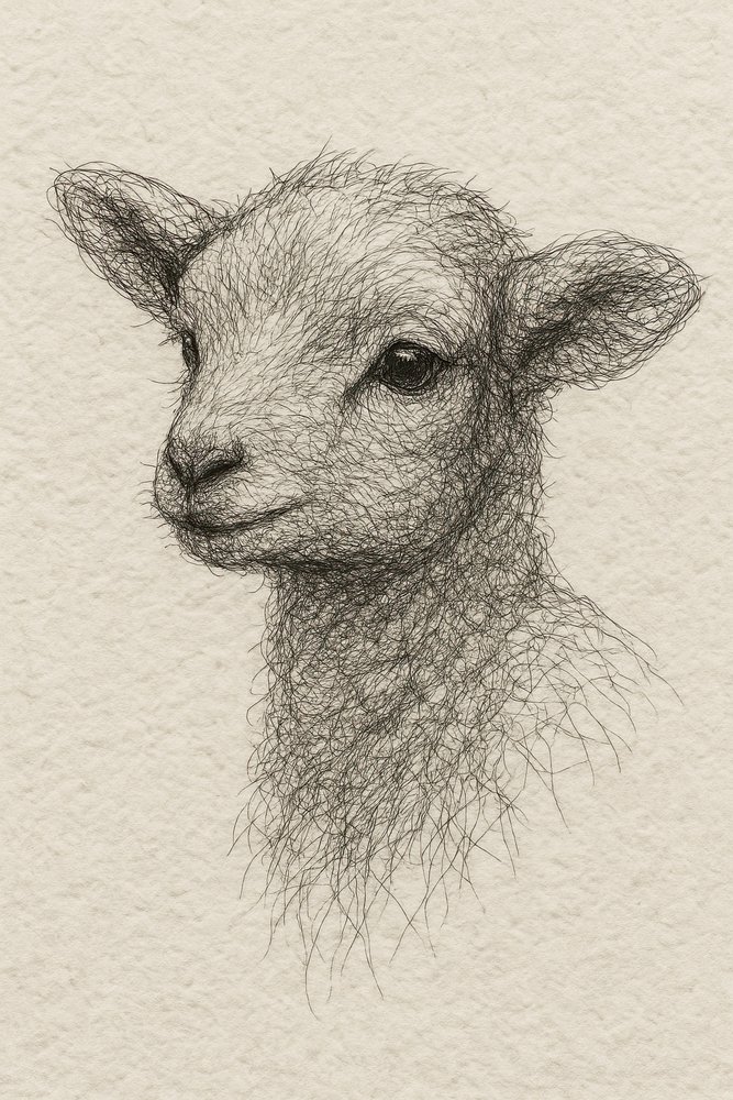 Disegno di un agnellino da Natalie Bruns
