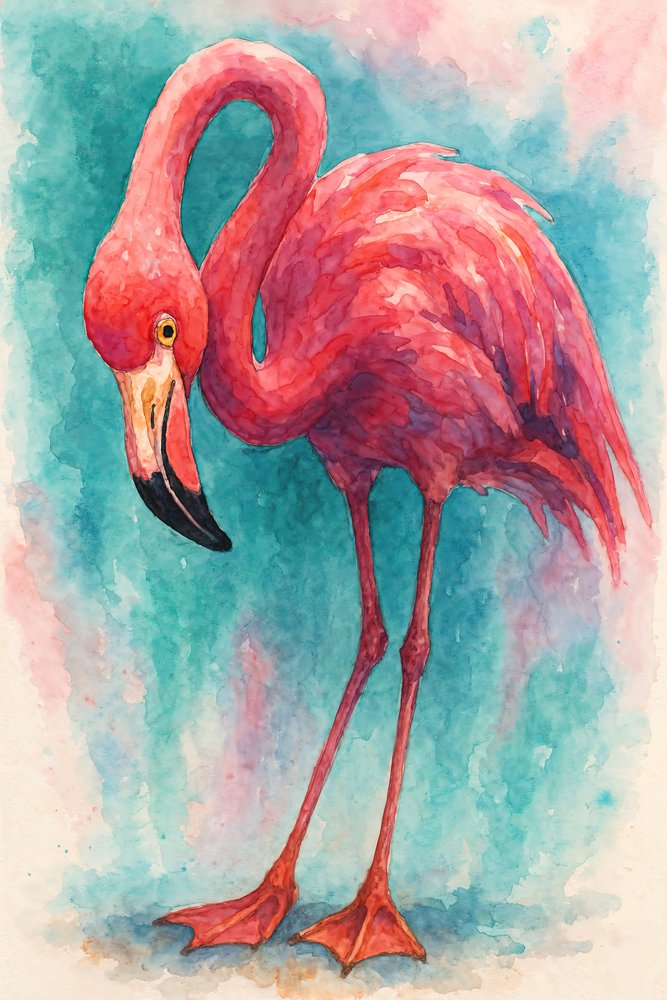 Grazioso fenicottero rosa da Natalie Bruns