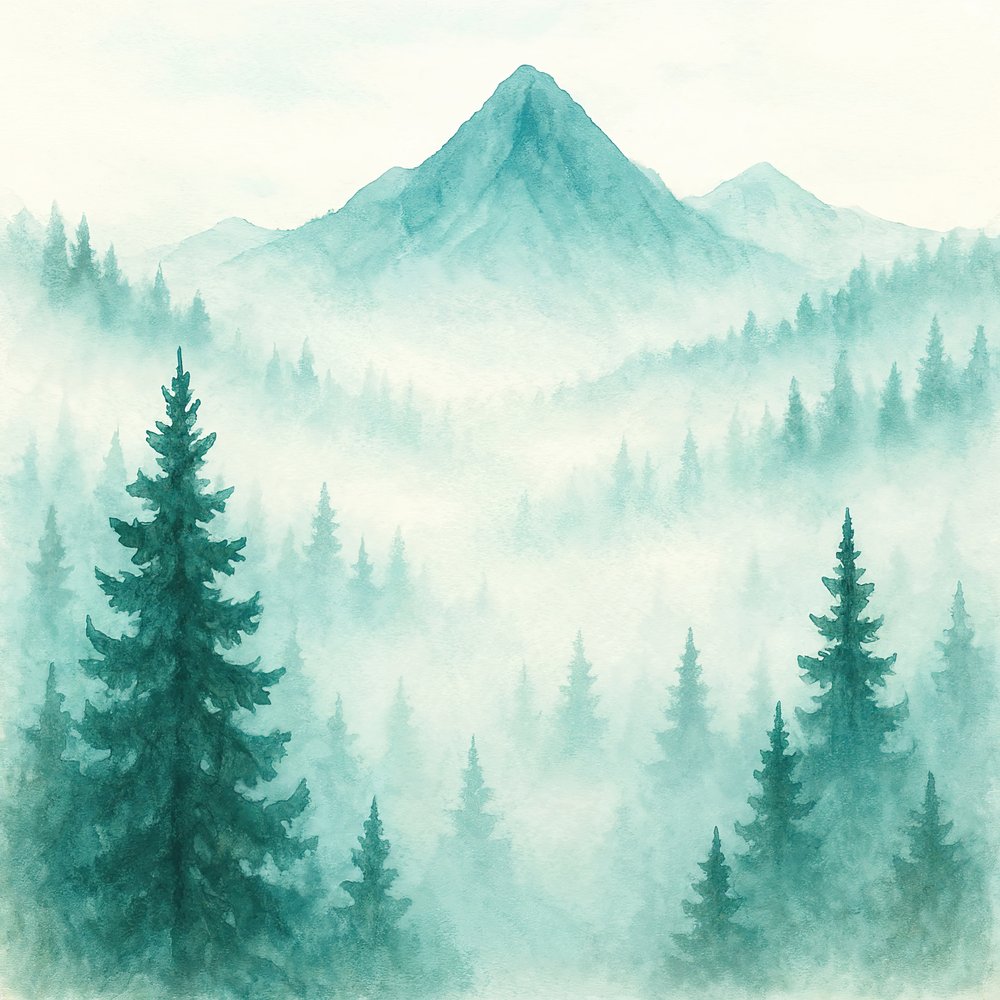 Montagne della Foresta Nebbiosa da Natalie Bruns