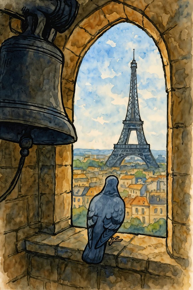 Campanile dei Piccioni di Parigi da Natalie Bruns