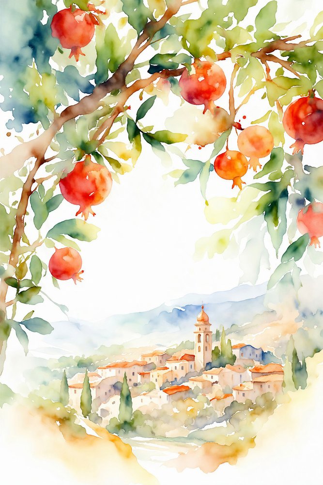 Melograni sopra un paesino toscano da Natalie Bruns