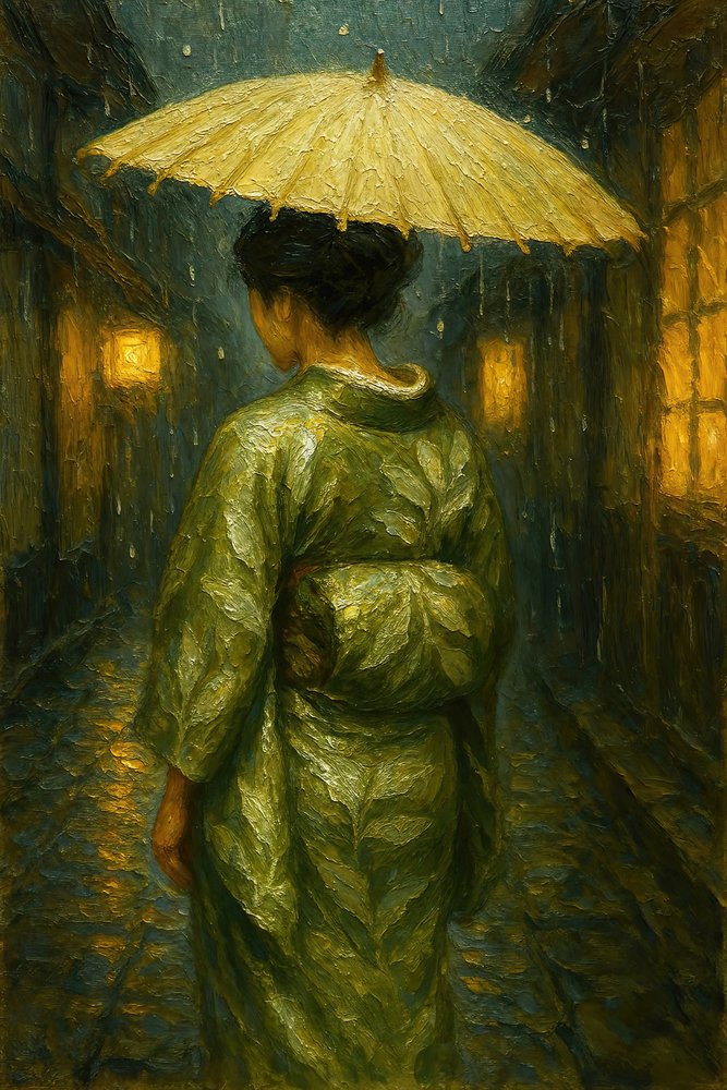 Passeggiata in kimono in una notte piovosa da Natalie Bruns