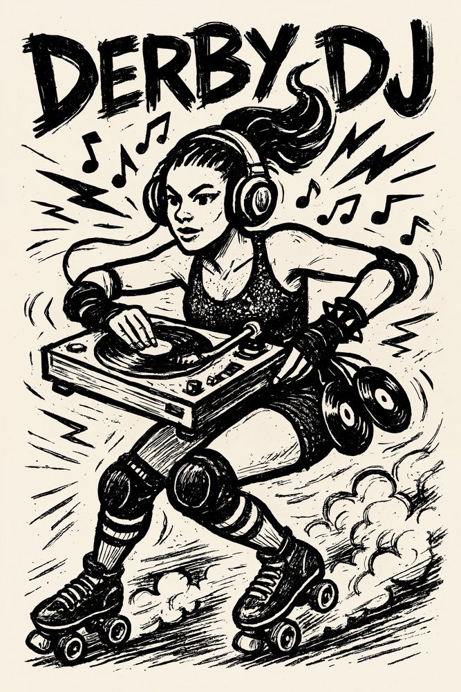 DJ del roller derby da Natalie Bruns