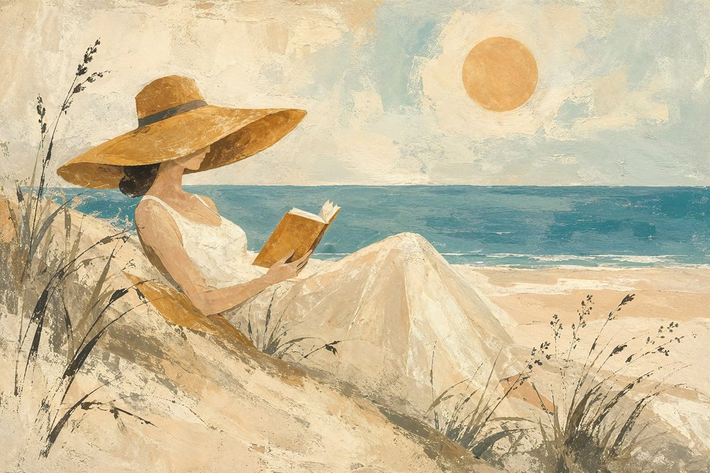Una tranquilla lettura in spiaggia da Natalie Bruns