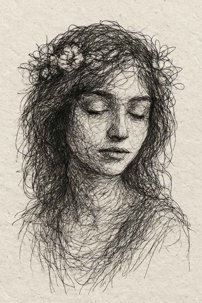 Ritratto floreale sereno da Natalie Bruns