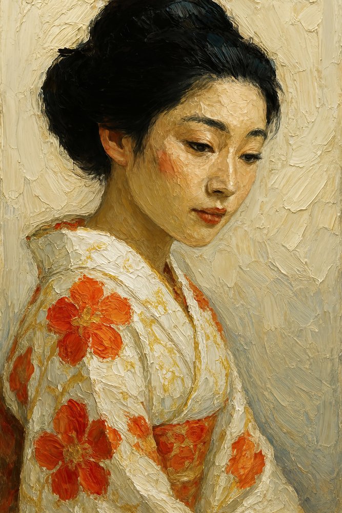 Ritratto sereno in kimono da Natalie Bruns