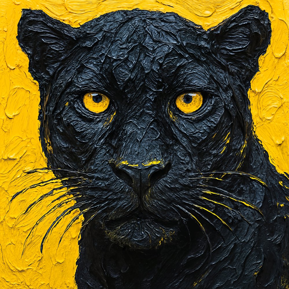 Pantera nera con texture da Natalie Bruns