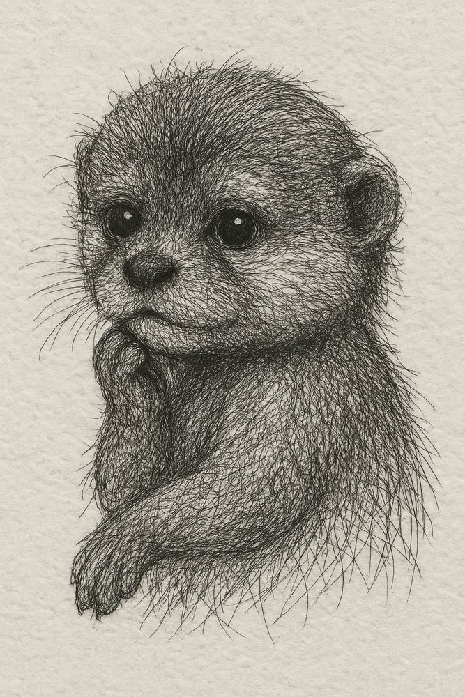 La piccola lontra pensierosa da Natalie Bruns