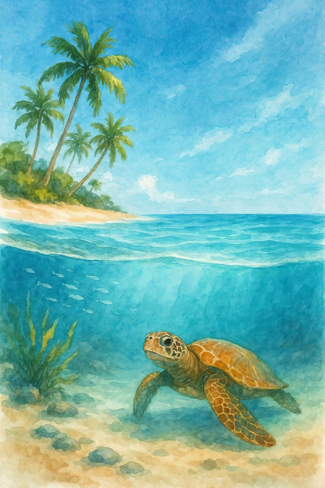 Panorama sulle tartarughe marine tropicali da Natalie Bruns