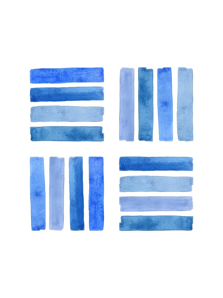 Blocchi astratti in diverse tonalità di blu da Natalie Bruns
