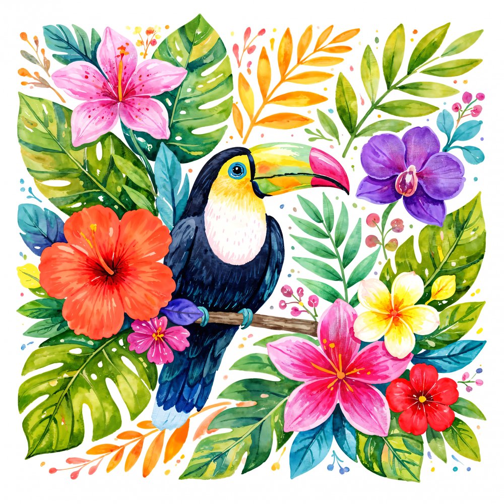 Tucano della giungla dai colori vivaci da Natalie Bruns