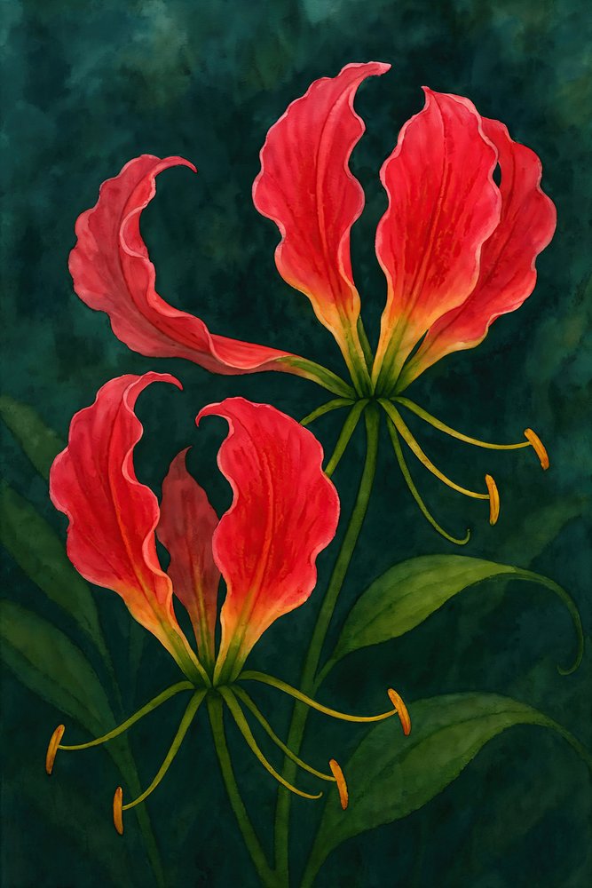 Gigli tropicali dai colori vivaci da Natalie Bruns