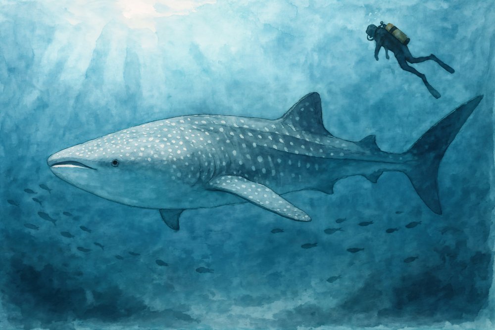 Incontro con lo squalo balena da Natalie Bruns