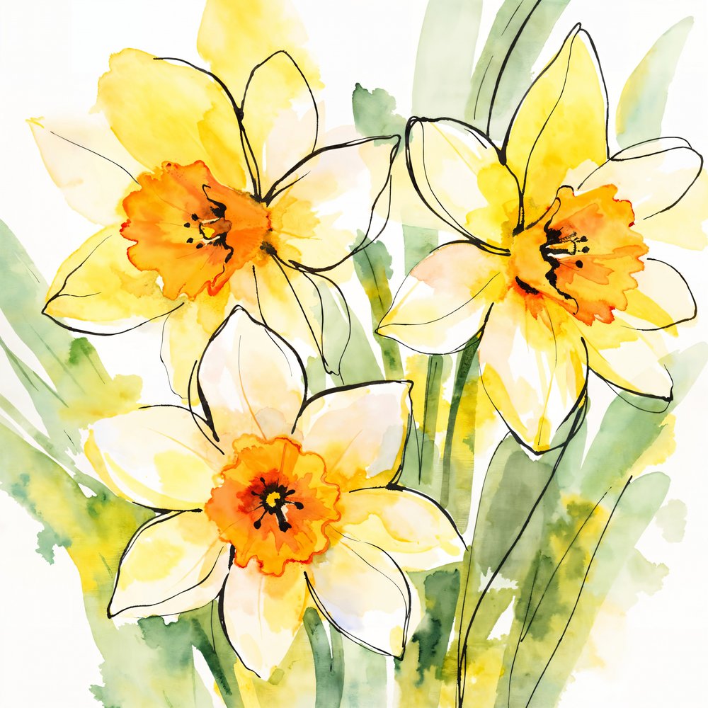 Narcisi gialli in fiore da Natalie Bruns