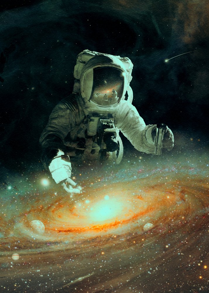 Astronauta sopra la galassia da Nicebleed