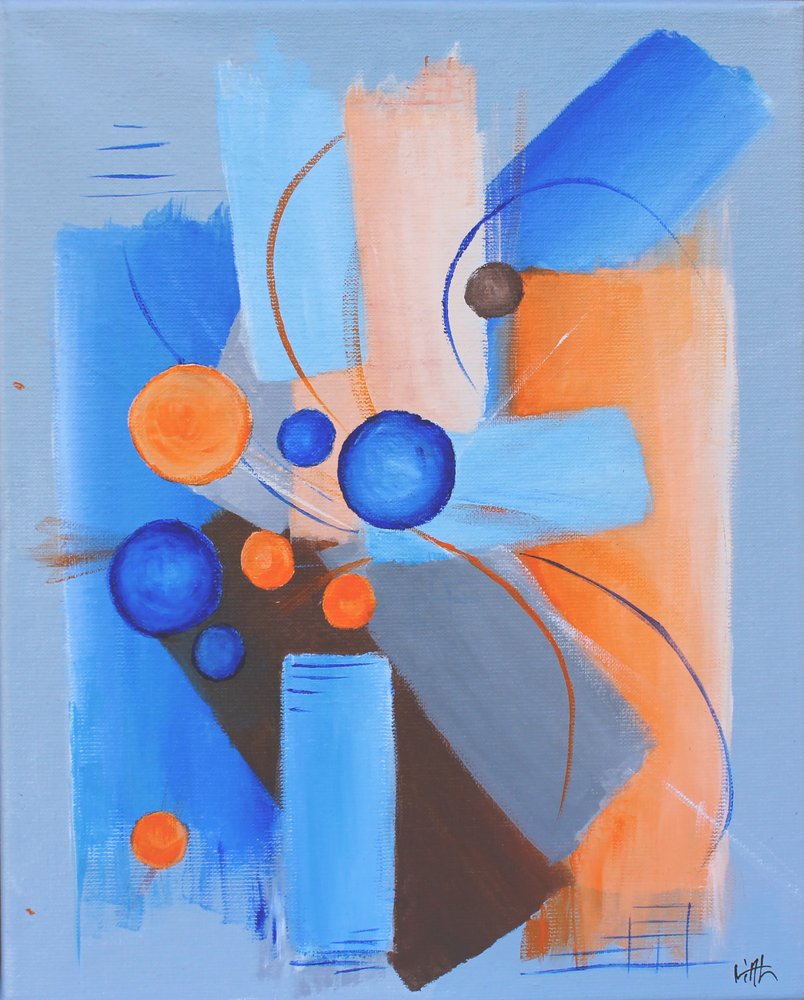 Sfere dinamiche blu e arancioni da Nicolas Alsterdal