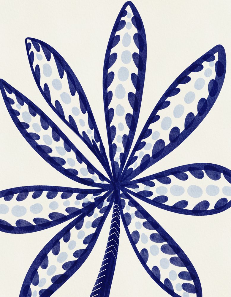 Foglia tropicale blu da Nikita Jariwala