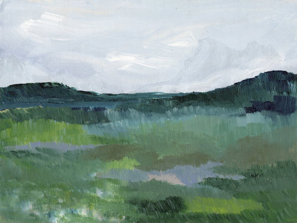 Paesaggio astratto verde da Nikita Jariwala