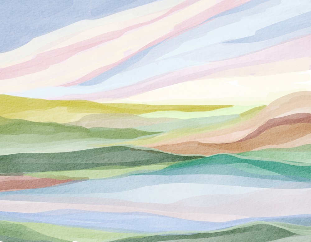 Colline dai colori pastello a strati da Nikita Jariwala
