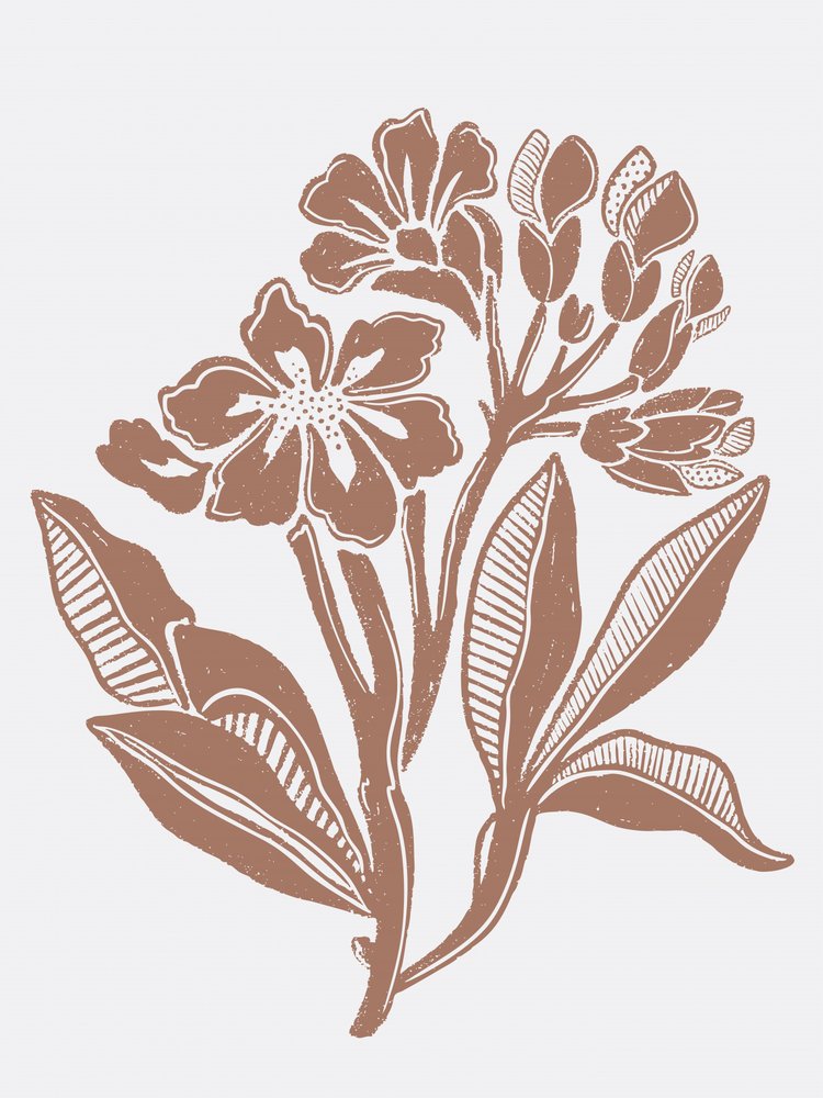Illustrazione floreale in stile rustico da Nikita Jariwala
