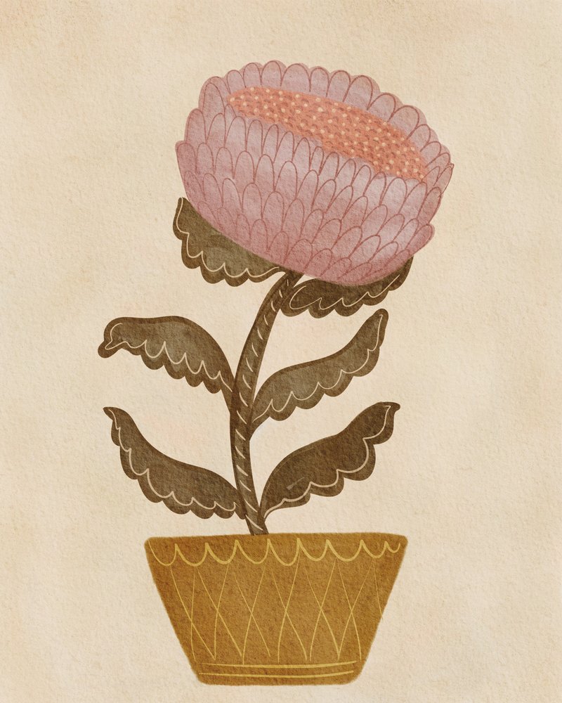 Fiore rustico in vaso da Nikita Jariwala