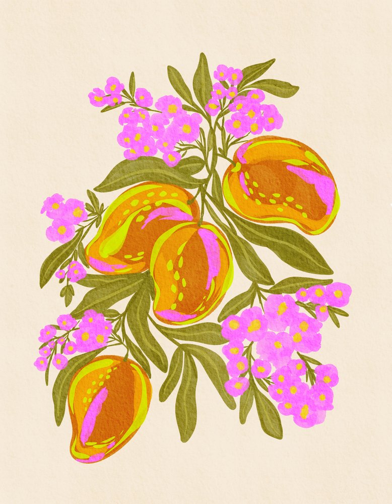 Mango tropicali dai colori vivaci da Nikita Jariwala