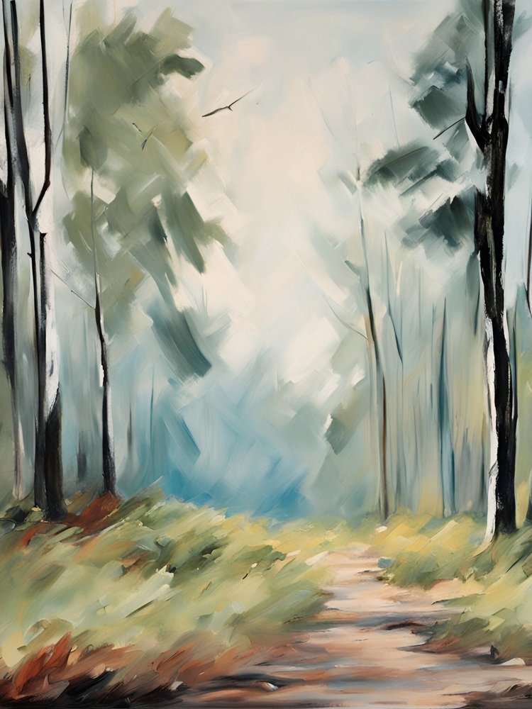 Sentiero nella foresta nebbiosa da Ohkimiko