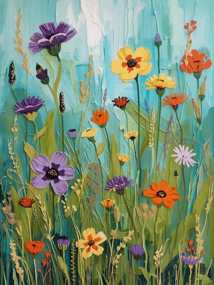Fiori di campo in rilievo da Ohkimiko